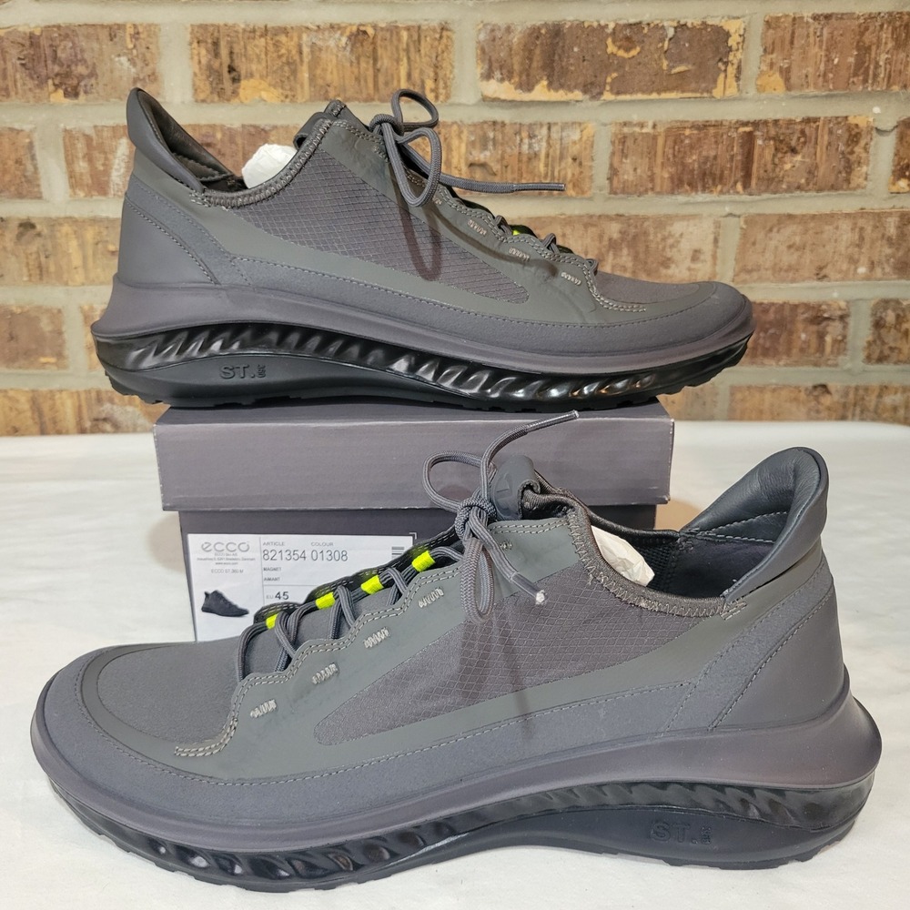 ECCO ST.360 M Mens Sneaker Magnet Grey 821354 01308 Size EU 45 / US 11-11.5 NEW